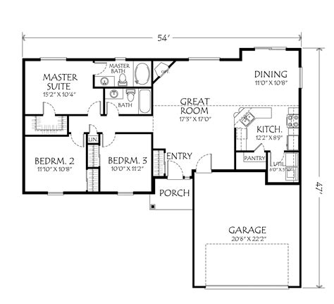floor plan single level house plans garage house plans single storey house plans