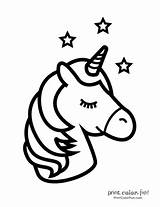 Printable Licorne Unicorns Printcolorfun Stars Gratuitement Kawaii Drawing Coloriages sketch template