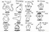 Mr Men Characters Coloring Pages Miss Little sketch template