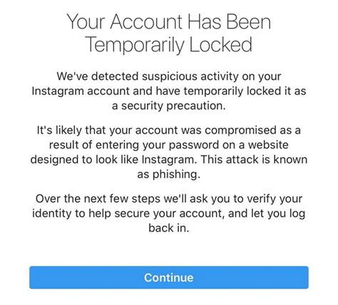 fixed  account   temporarily locked instagram