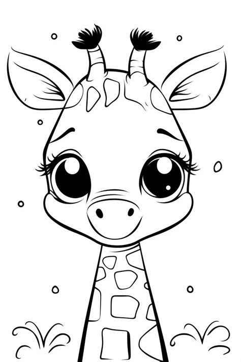 easy cute giraffe coloring pages  kids  printable