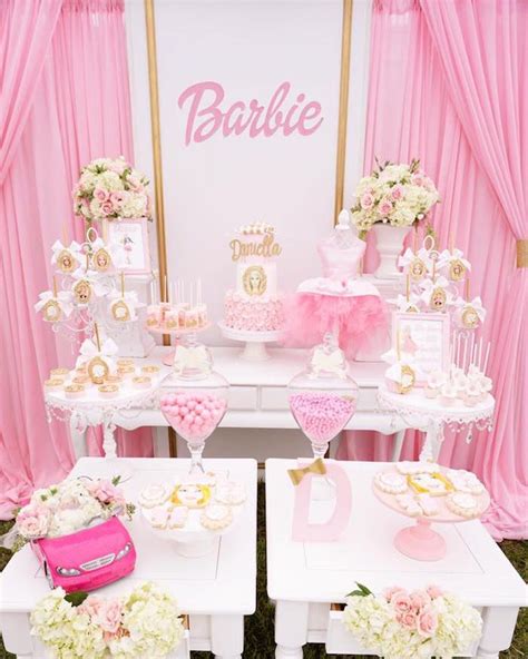 pink glam barbie birthday party kara s party ideas barbie birthday