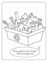Coloring Recycling Pages Printable Popular sketch template
