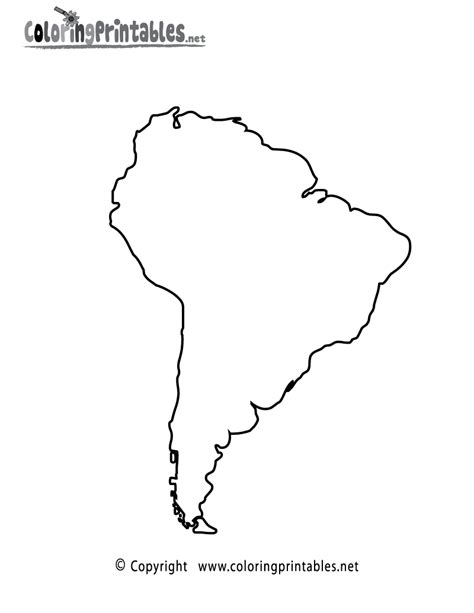 south america map coloring page   travel coloring printable
