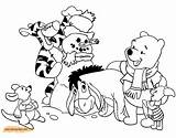 Coloring Pages Tigger Pooh Eeyore Piglet Winnie Snowman Building Friends Disney Disneyclips Roo Winniethepooh sketch template