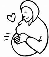 Pregnant Coloring Woman Pages Pregnancy Cliparts Doctor Babies Popular sketch template