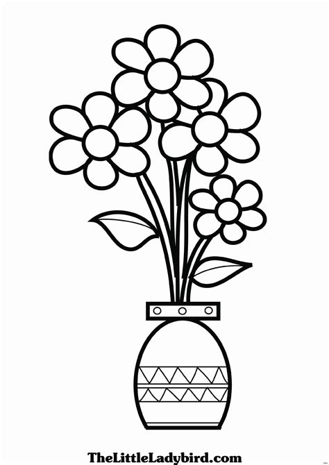 roses vase  flowers coloring pages coloring pages