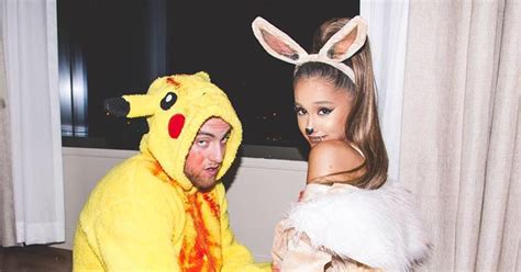 Ariana Grande Mac Miller Dress As Pokémon For Halloween Teen Vogue