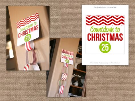 paper chain christmas advent countdowns  printable  moms