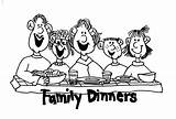 Dinner Family Clipart Eat Time Drawing Meal Draw Table Together Cooking Dinners Quotes Dining Mealtime Supper Eating Clip Cliparts Kids sketch template