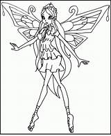 Coloring Winx Bloom Club Pages Enchantix Library sketch template