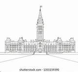 Parliament Ottawa sketch template