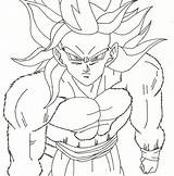 Goku Saiyan Sangoku sketch template