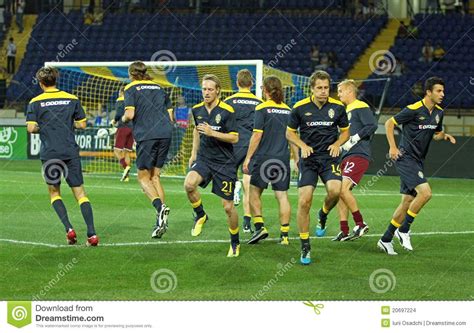 Ukraine Sweden Teams Football Match Editorial Stock Image Image Of