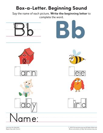 letter  phonics worksheet primarylearningorg