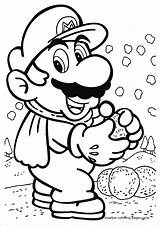 Mario Pages Coloring Super Print Printable Christmas Kids Color Luigi Paper Yoshi Colouring Snowballs Book Sheets Winter Bestcoloringpagesforkids Nintendo Maatjes sketch template
