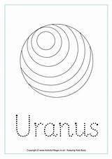 Uranus Tracing Handwriting sketch template