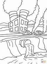 Coloring Pollution Water Air Pages Drawing Printable sketch template