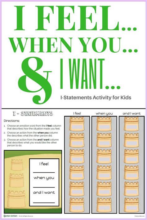 statements worksheet social emotional learning activities