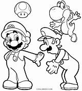 Mario Luigi Coloring Pages Yoshi Printable Kids Getdrawings sketch template