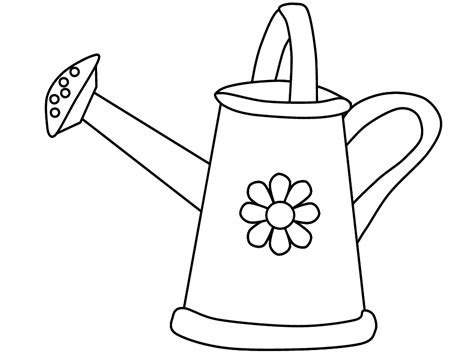 watering  coloring page coloring home
