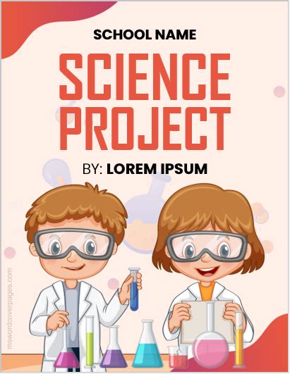 school science project front page designs  edit
