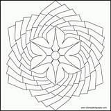Mandala Pages Coloring Simple Flower Library Clipart Colouring sketch template