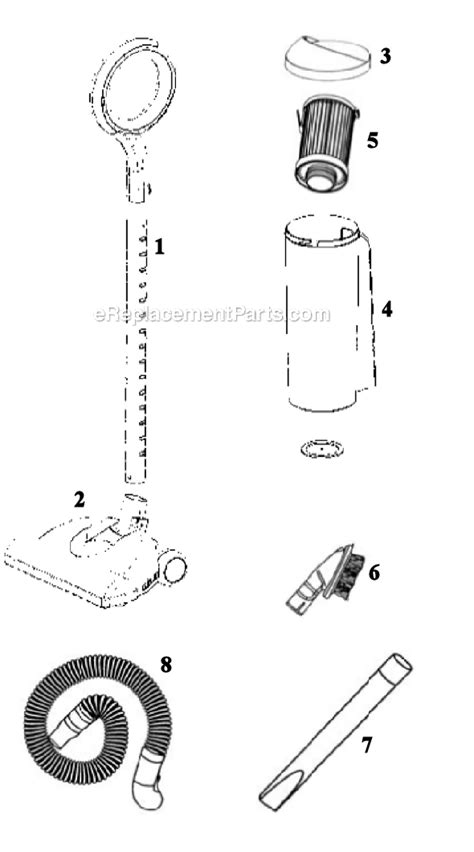 eureka bx parts list  diagram stick vacuum eureka vacuum