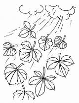 Leaves Chimes Flying Herbst Umbrella Malvorlagen sketch template