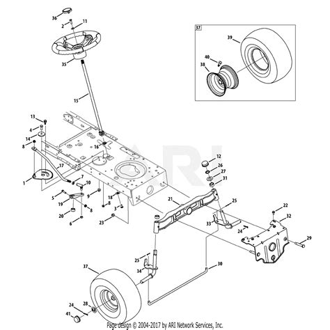 mtd axst  lt  parts diagram  steering front wheel