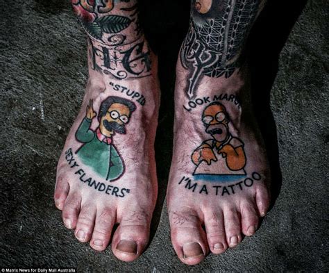 Tattoo Addict Nathan Parrott Shows Off His Body Of Work Including Homer