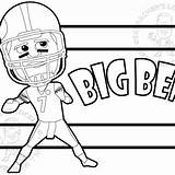 Coloring Steelers Pages Ben Big sketch template