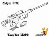 Sniper Armas Nerf Gusto Yescoloring Guns Dibujo Majestic Barrett Tell Veterans M200 Rifles Militaire sketch template