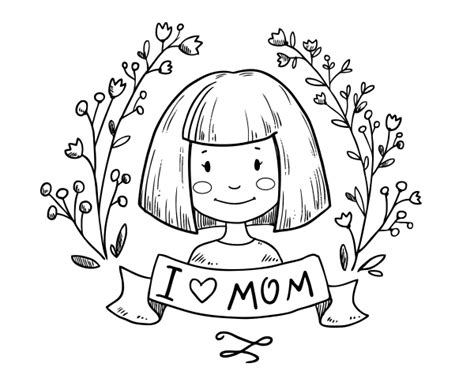 love mom coloring page coloringcrewcom