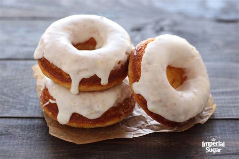 baked doughnuts  lemon glaze imperial sugar