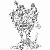 Shiva Hindu Lord Shivaratri Maha Xcolorings Trishula sketch template