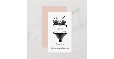pink black lingerie size oh la la bridal shower enclosure card zazzle