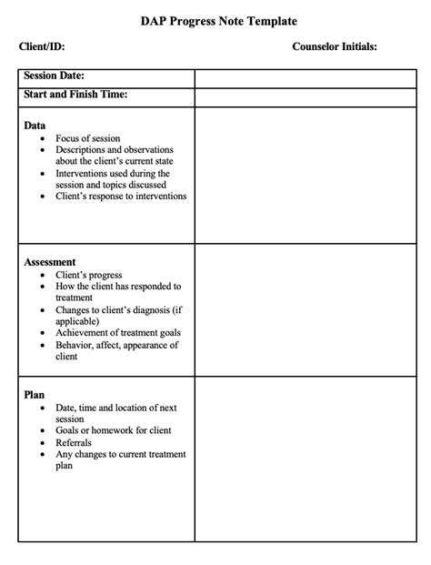 tips  writing dap progress notes examples templates