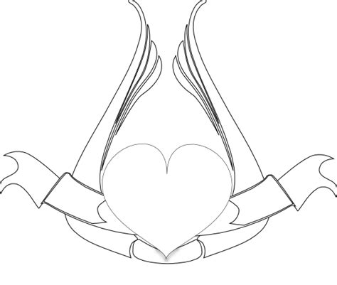 hearts  wings coloring pages   hearts  wings