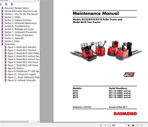 raymond pallet trucks   schematics diagram part maintenance manual auto repair