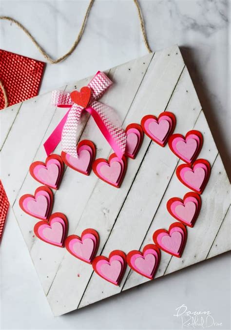 wooden heart valentine sign diy easy valentine home decor
