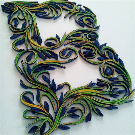 quilling  letterb greenb paperb handmadeb quilledletterb blue