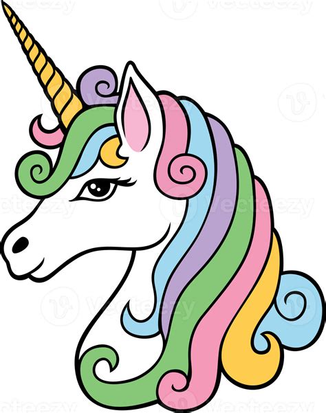 unicorn head illustration  png