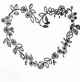 Heart Embroidery Patterns Hearts Hand Flower Flowers Floral Wreath Pattern Drawing Sketch Designs Template Ribbon Flowered Daisy Fashioneal Ru Visit sketch template