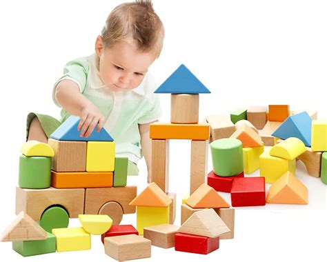 wooden building blocks toys home tech