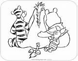 Pooh Coloring Pages Tigger Eeyore Group Winnie Disneyclips Friends Hug Mixed Easy sketch template