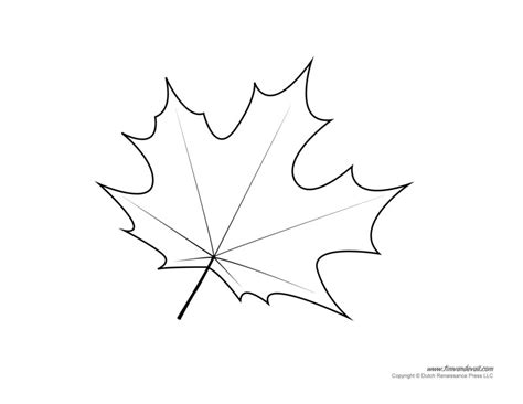 maple leaf template tims printables