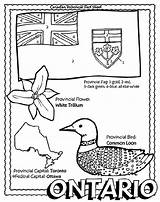 Crayola Ontario Coloring Pages Canadian Canada Provinces Province Flag Symbols Color Studies Social Provincial Flags Grade Colouring Print Differant History sketch template