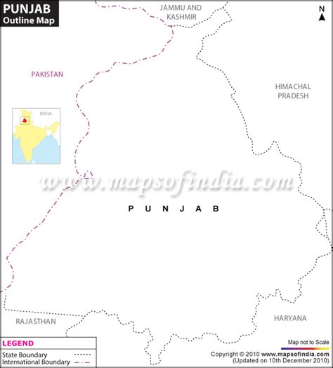 Punjab Outline Map Blank Map Of Punjab