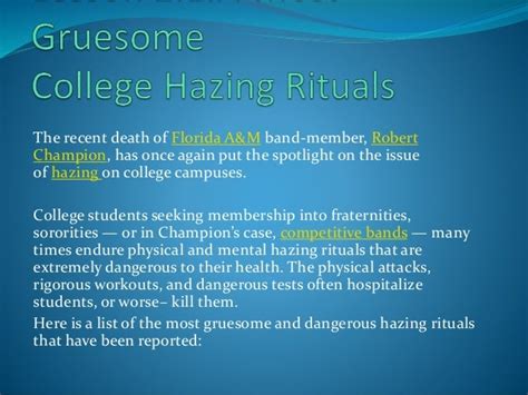 Lesson 2 1 A Most Gruesome College Hazing Rituals